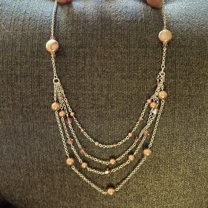 Layered pearl and Swarovski Crystal necklace